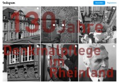 Collage aus 6 Schwarz-Weiß-Fotos: Abtei Brauweiler, Details von Denkmälern und Mitarbeiter*innen des Fachamtes bei der Arbeit