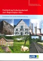 Cover des Fachbeitrags Regionalplan Köln mit Bildern eines Fachwerkhauses, eines Krfatwerks, einer Mühle, einer Bahntrasse und einer Ostwiese